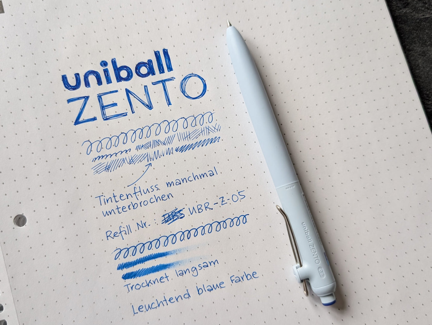 uniball ZENTO Gelschreiber mit 0,5mm Spitze, Standardmodell, verschiedene Farben