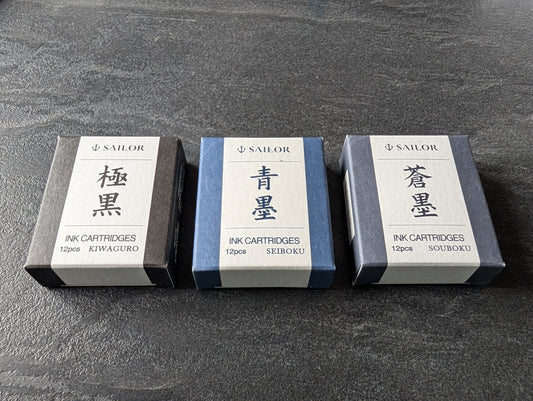 Sailor Patronen mit pigmentierter Füllhaltertinte, 12er Packung