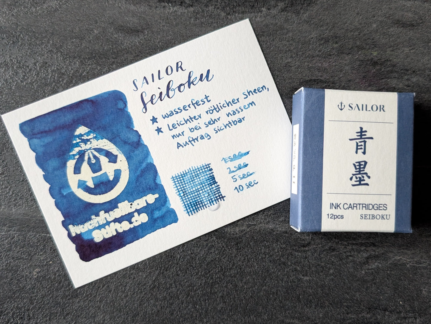 Sailor Patronen mit pigmentierter Füllhaltertinte, 12er Packung