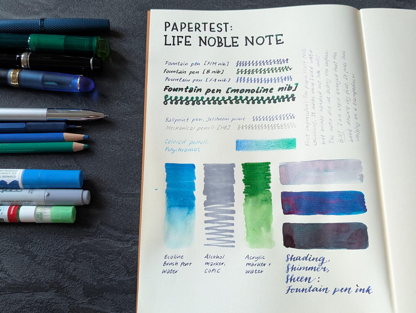 Life Noble Note B5, Softcover Notizbuch, 200 Seiten, 3 Raster