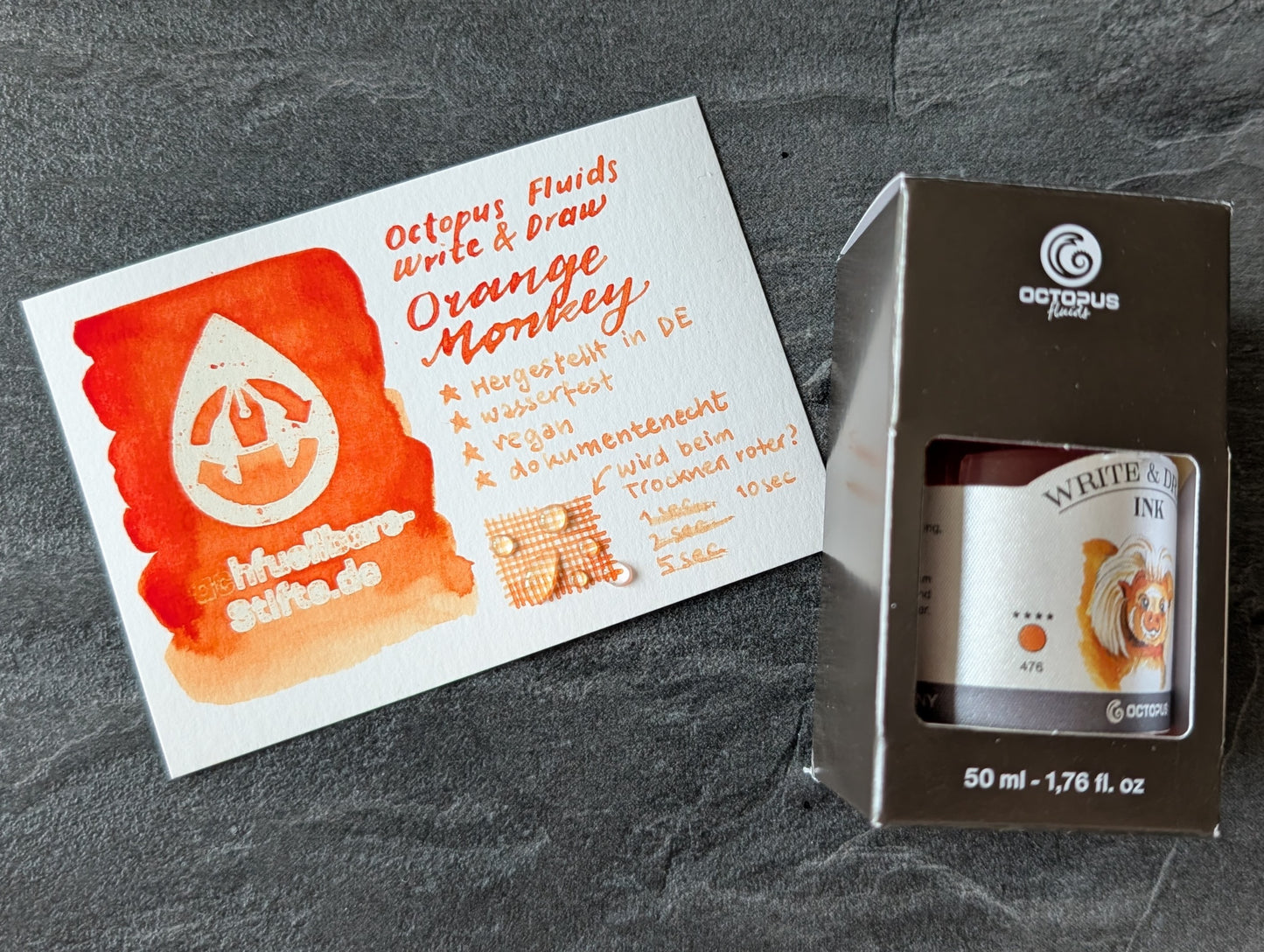 Octopus Fluids Write & Draw Ink: Wasserfeste Füllhaltertinte, 50ml Glas