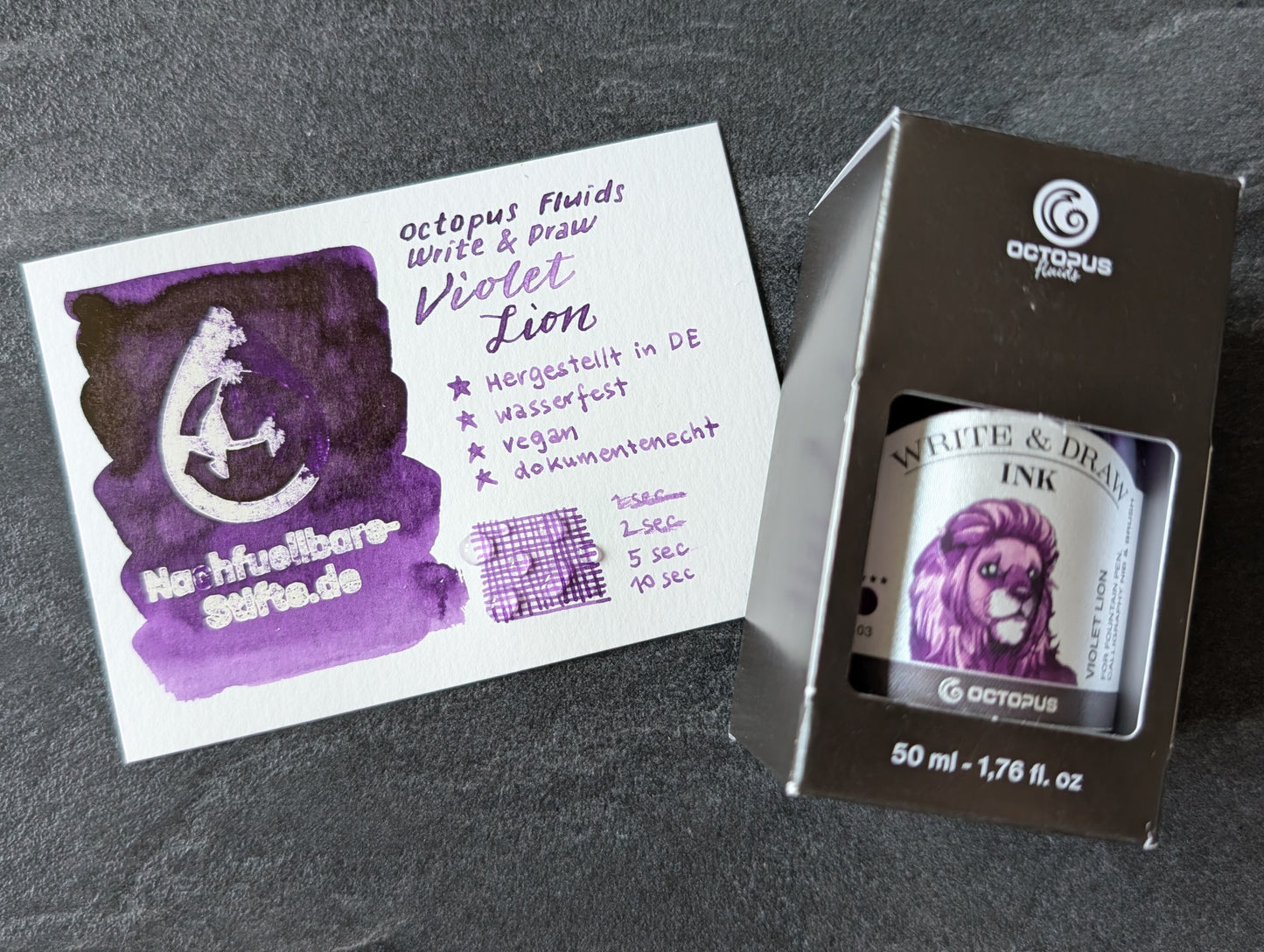 Octopus Fluids Write & Draw Ink: Wasserfeste Füllhaltertinte, 50ml Glas