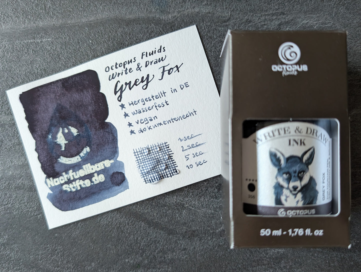 Octopus Fluids Write & Draw Ink: Wasserfeste Füllhaltertinte, 50ml Glas