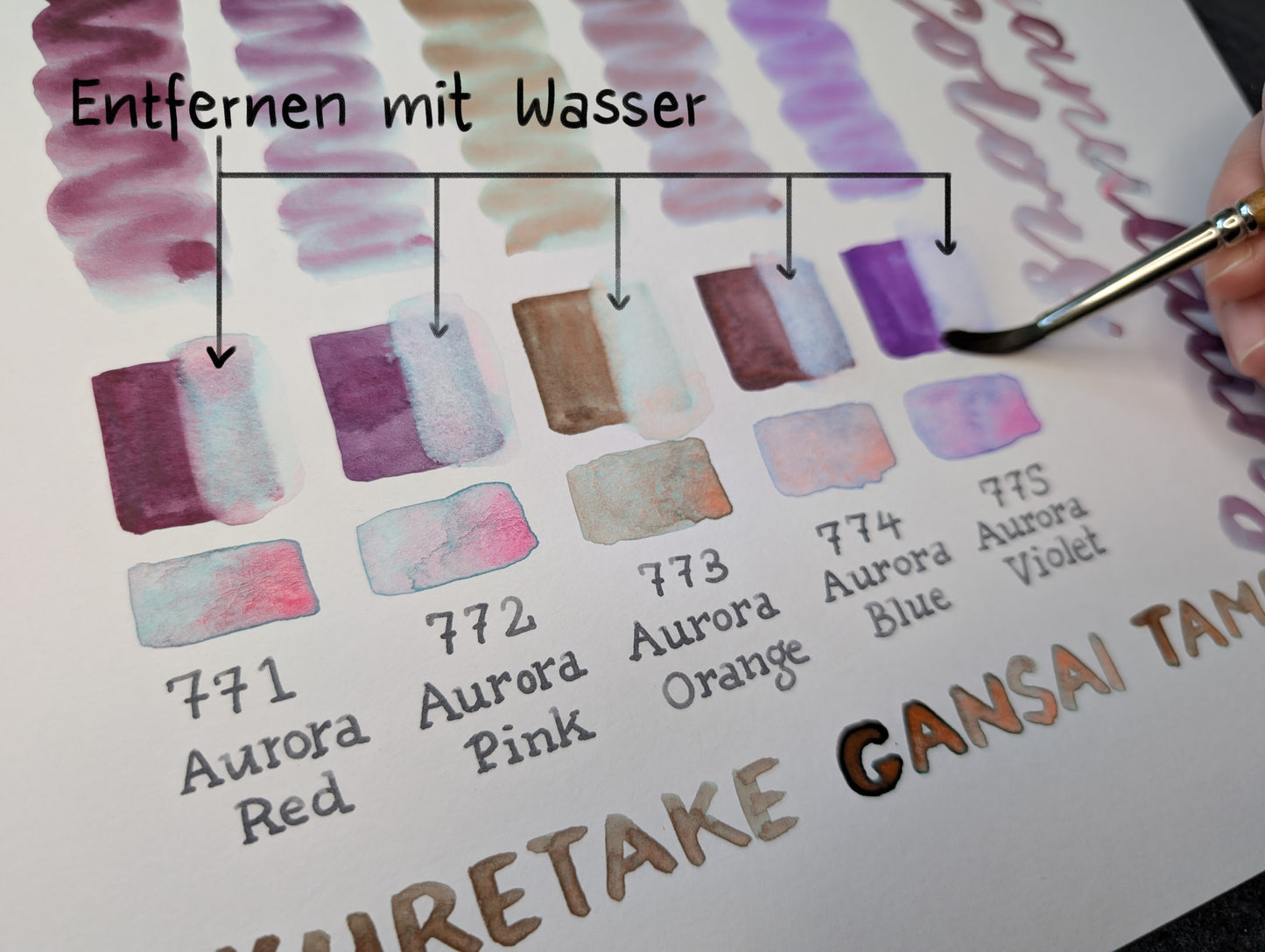 5 Granulierende Wasserfarben: Kuretake Gansai Tambi Granulating Colors (Set I)