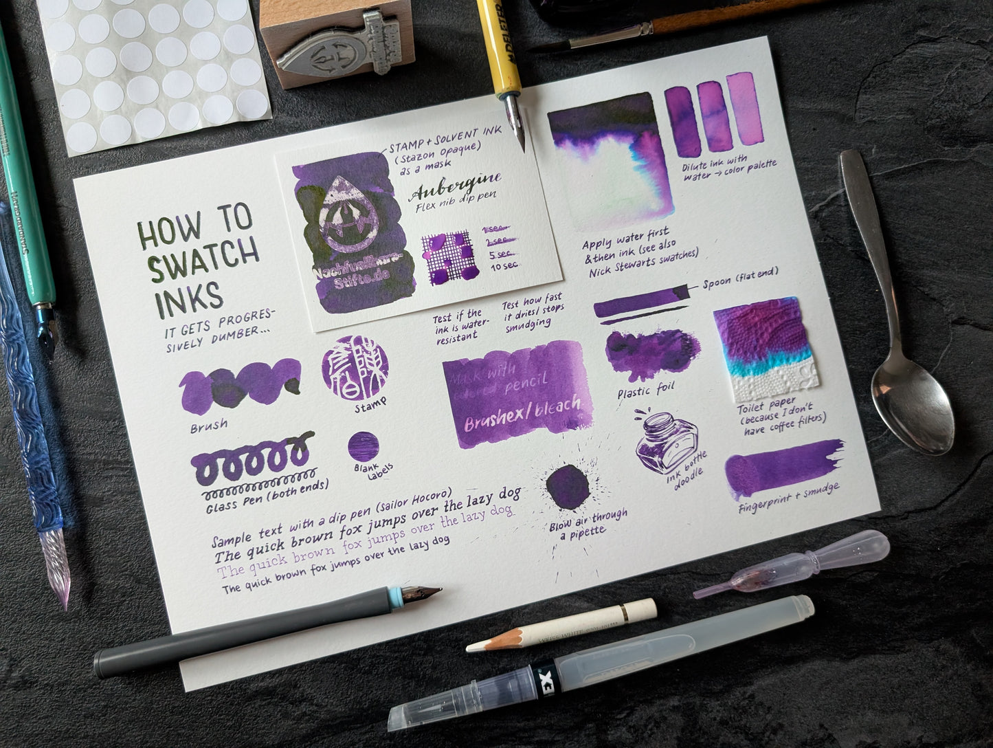 Octopus Fluids Feinste Schreibtinte "Aubergine"