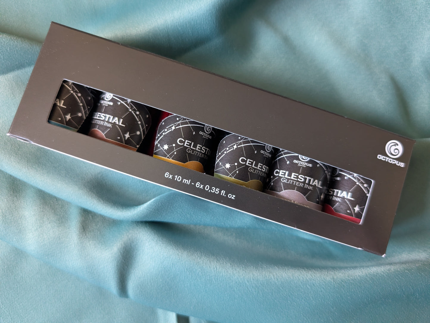 Octopus Fluids Celestial Collection Set: Glitzertinte für Füllhalter, 6x10 ml