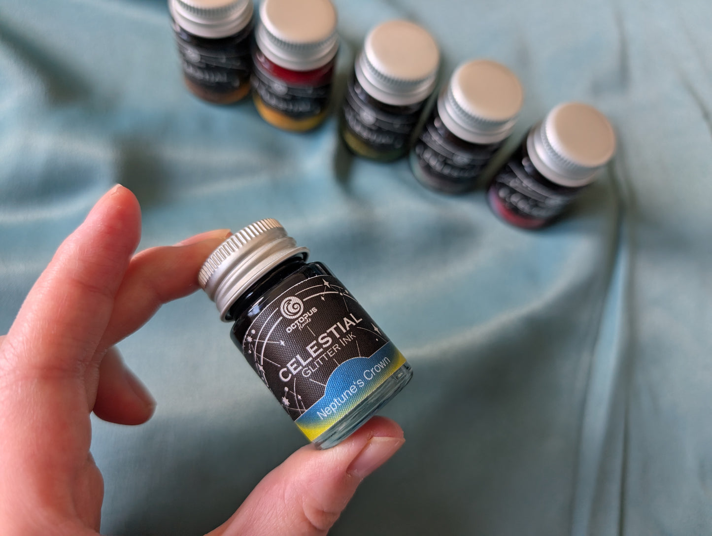 Octopus Fluids Celestial Collection Set: Glitzertinte für Füllhalter, 6x10 ml