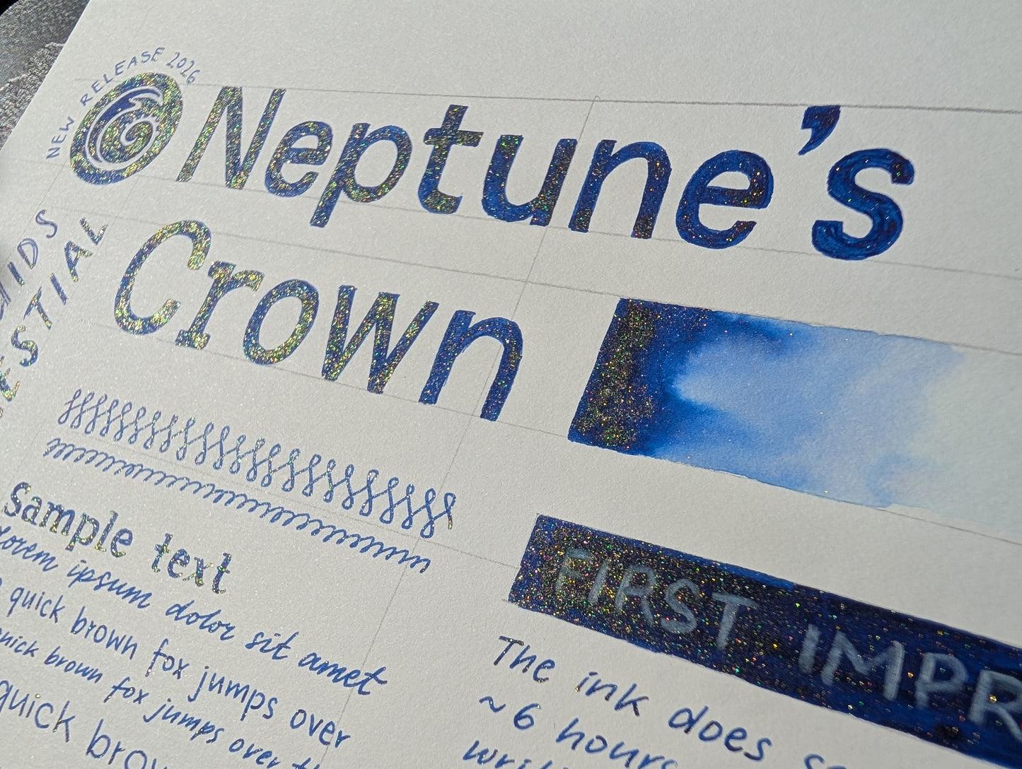 5ml Probe: Octopus Fluids Celestial Collection, Glitzertinte für Füllhalter