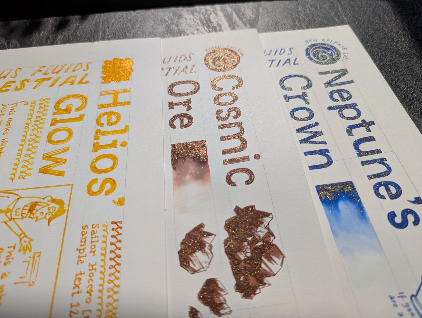 5ml Probe: Octopus Fluids Celestial Collection, Glitzertinte für Füllhalter