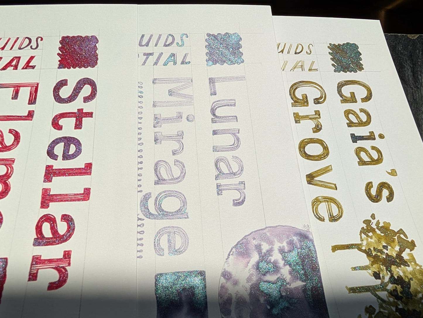 5ml Probe: Octopus Fluids Celestial Collection, Glitzertinte für Füllhalter