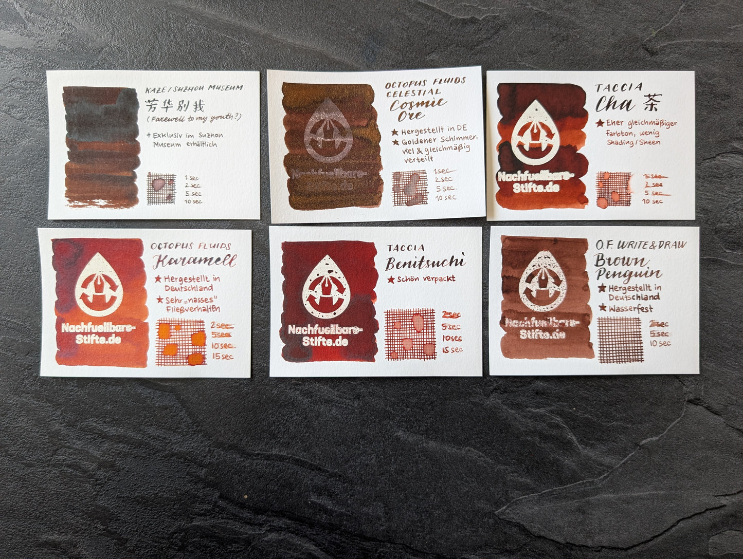 Octopus Fluids Celestial: Cosmic Ore, 30ml Glas, braune Glitzertinte für Füllhalter