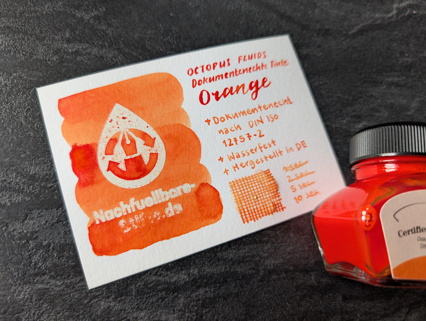 5ml Tintenprobe der Octopus Fluids Dokumenttinten, Füllhaltertinte