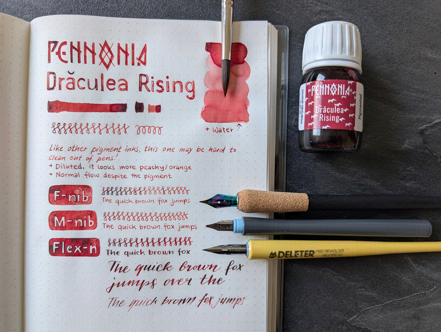 Pennonia Füllhaltertinte: Draculea Rising/Draculea Reinvat, 30ml Glas