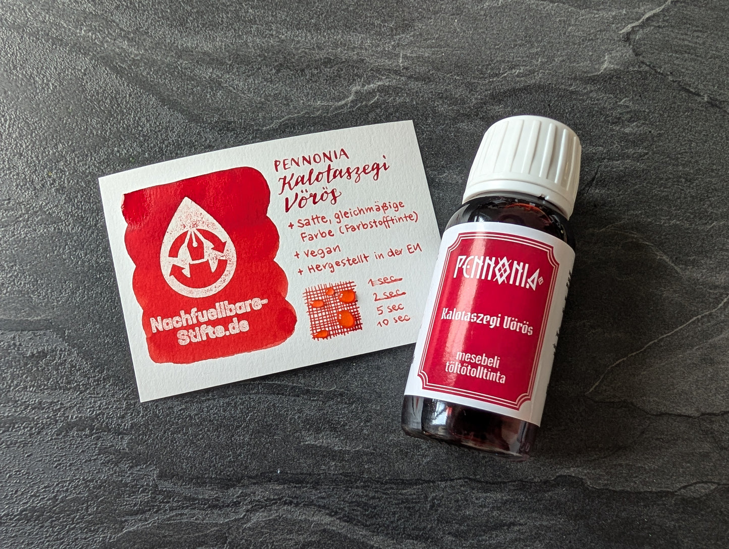 Pennonia Füllhaltertinte: Kalotaszeg Red/Kalotaszegi Vörös, Standardsortiment, 60ml Glas