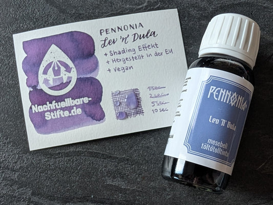 Pennonia Füllhaltertinte: Lav 'n' Der/Lev 'n' Dula, Standardsortiment, 60ml Glas