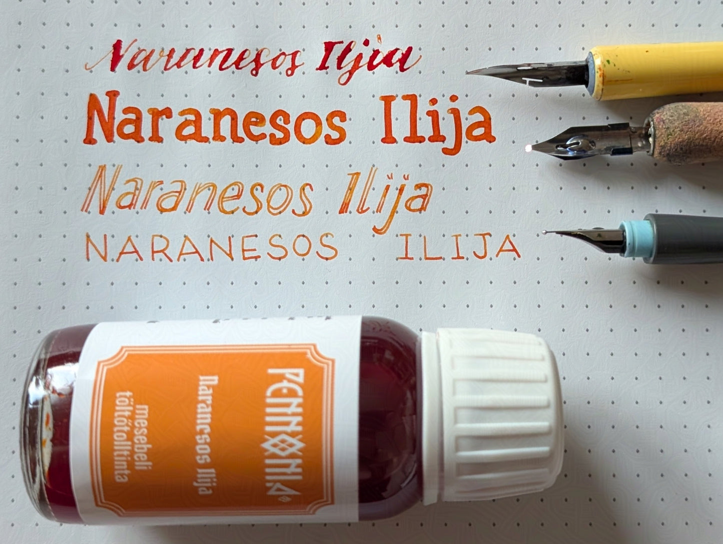 Pennonia Füllhaltertinte: Orange Soda/Narancsos Ilija, Standardsortiment, 60ml Glas