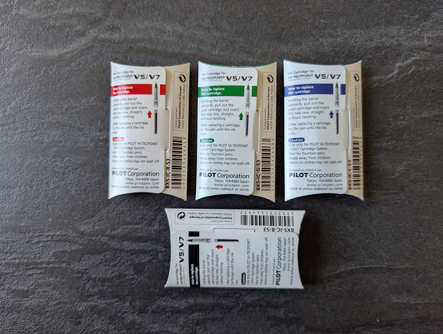 Pilot Patronen [2218] für Hi-Tecpoint Cartridge System Tintenroller 3er Set