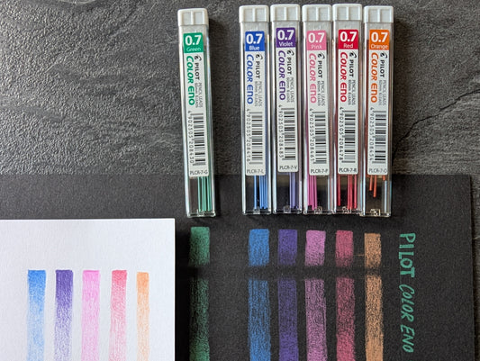 Pilot Color Eno 0.7mm, farbige Feinminen für Druckbleistifte, je 6 Stk.