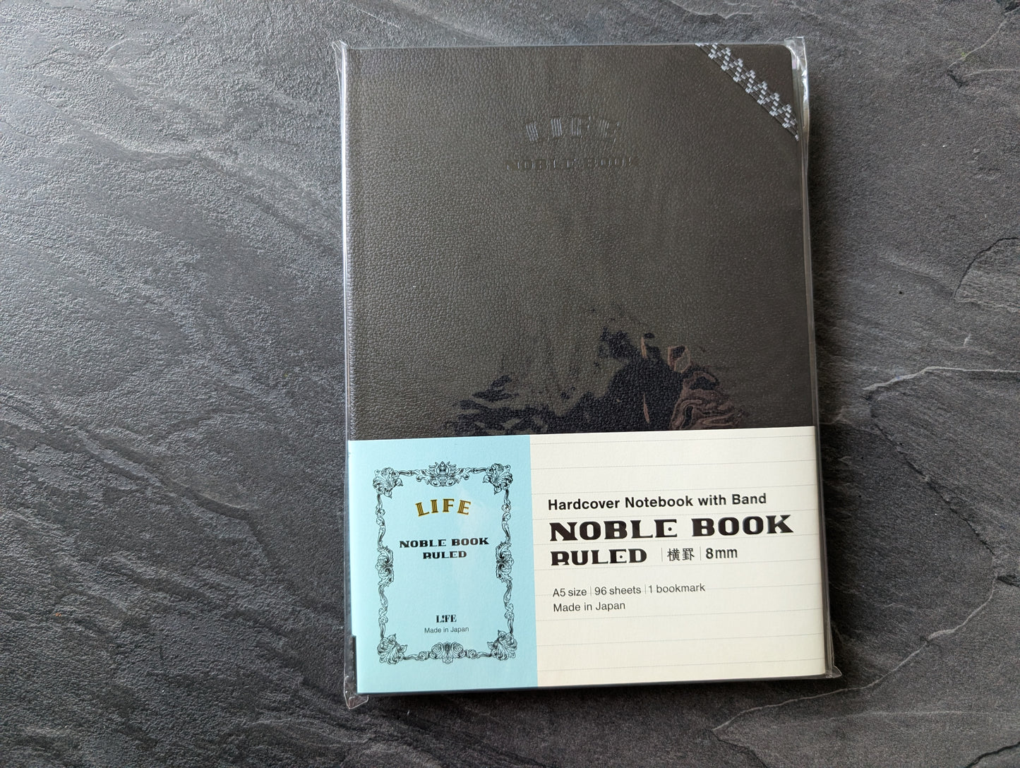 Life Noble Notebook DIN A5, Hardcover Notizbuch, 192 Seiten, 3 Raster