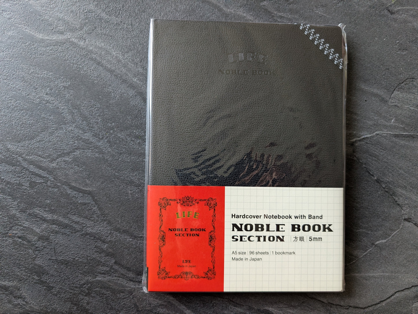Life Noble Notebook DIN A5, Hardcover Notizbuch, 192 Seiten, 3 Raster