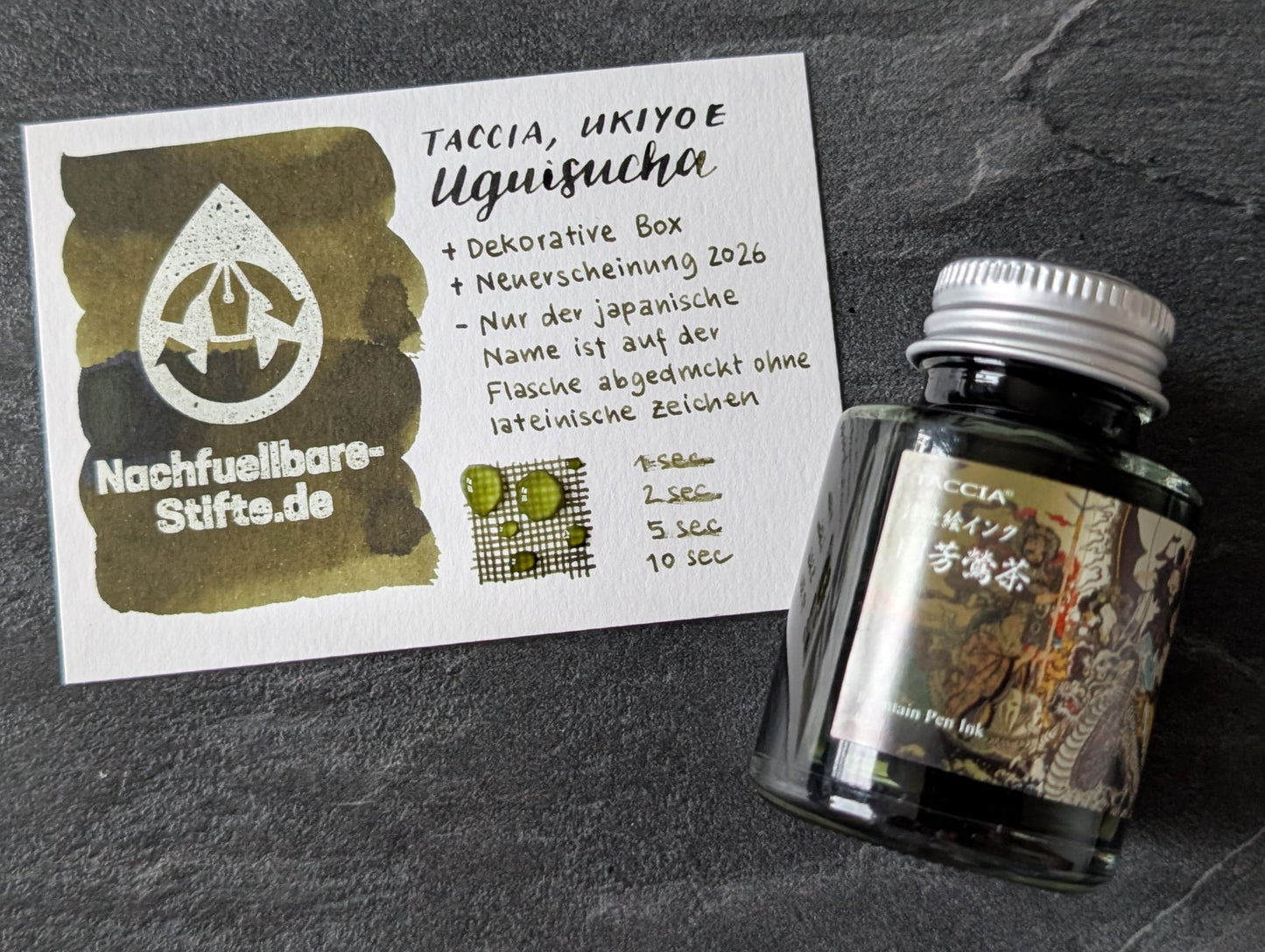 Taccia Kuniyoshi Uguisucha, 40ml Füllhaltertinte (Ukiyo-e Kollektion)