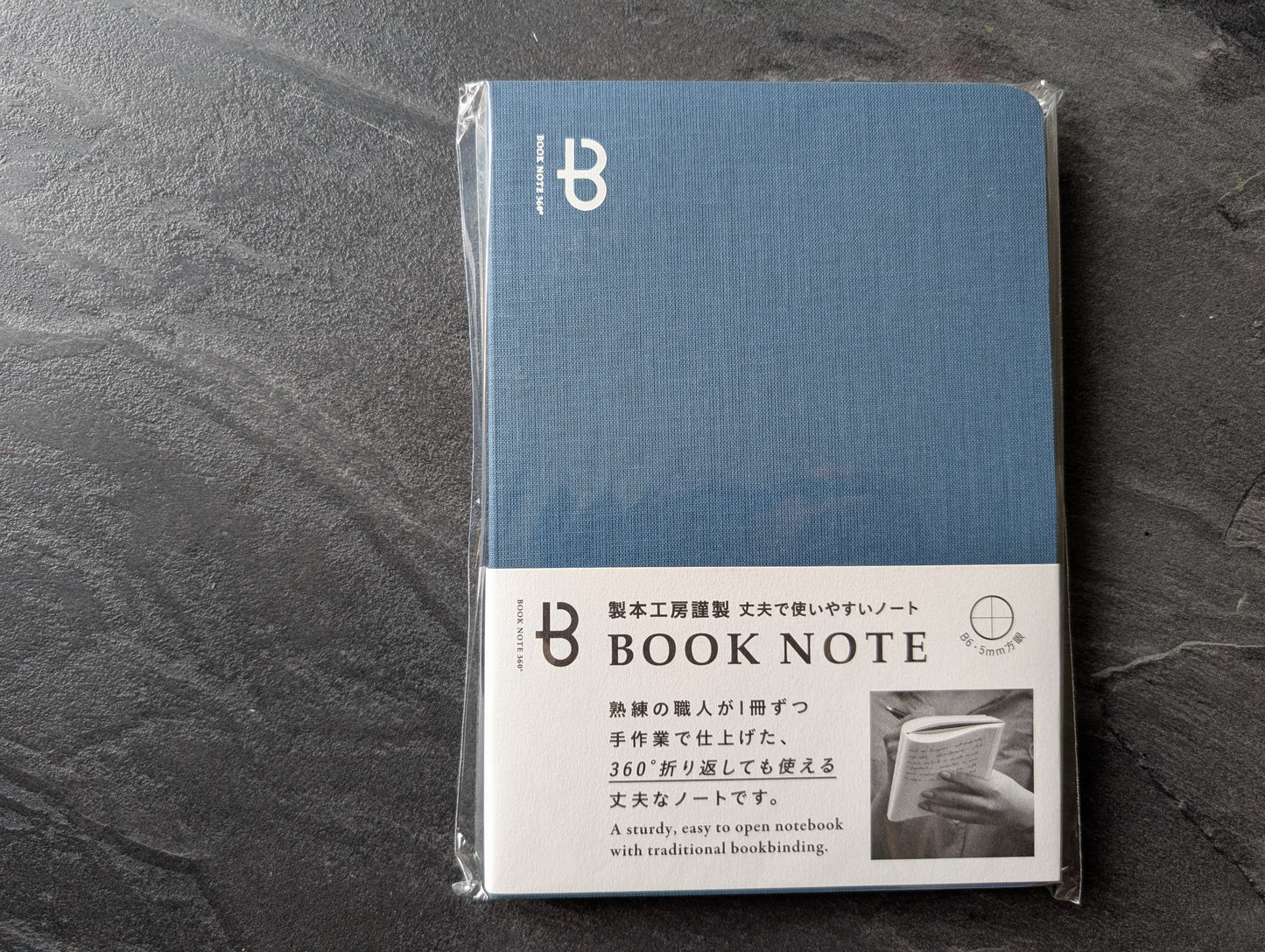 Booknote 360° Notizbuch DIN B6, mit "OK Fools" Papier, 190 Seiten, von Watanabe Bookbinding