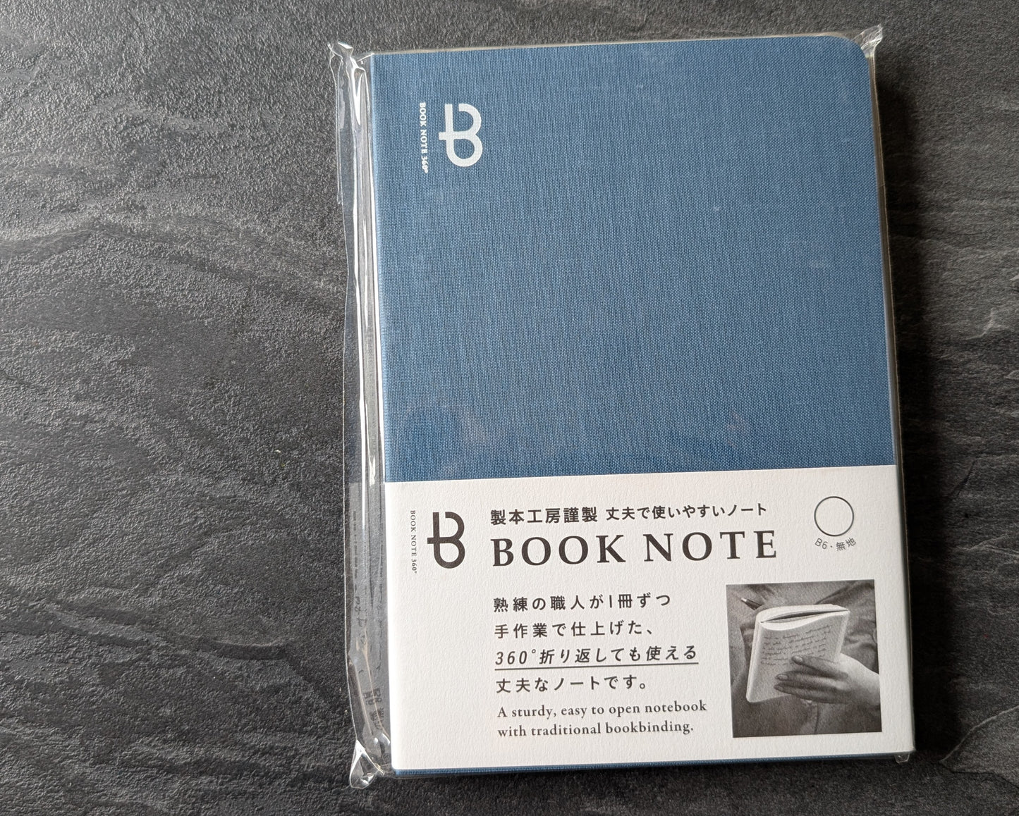 Booknote 360° Notizbuch DIN B6, mit "OK Fools" Papier, 190 Seiten, von Watanabe Bookbinding