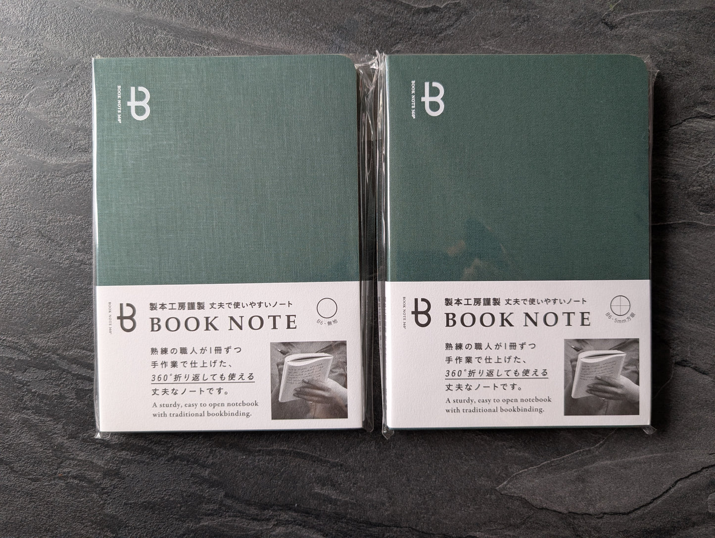 Booknote 360° Notizbuch DIN B6, mit "OK Fools" Papier, 190 Seiten, von Watanabe Bookbinding