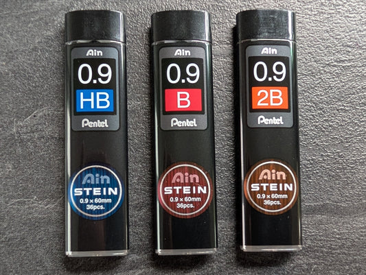 Druckbleistiftminen Pentel AIN Stein 0.9mm, 36 Minen, 60mm lang