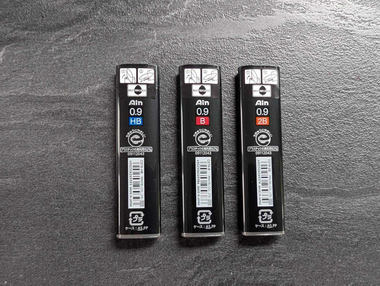 Druckbleistiftminen Pentel AIN Stein 0.9mm, 36 Minen, 60mm lang