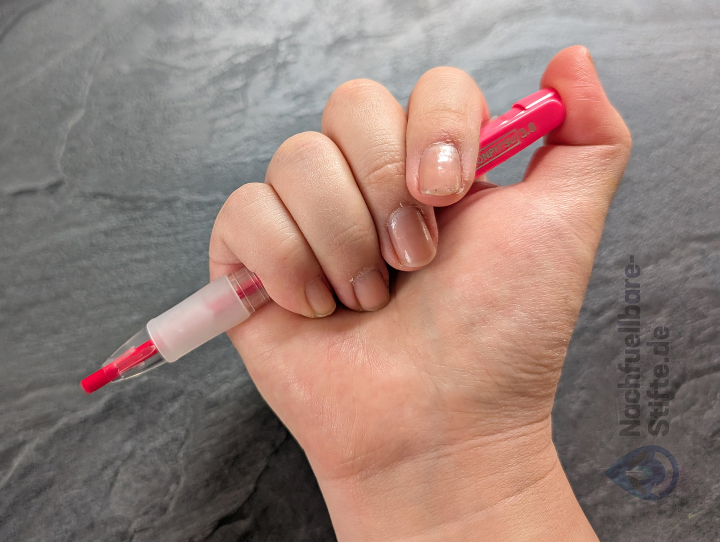 Kutsuwa Neonpitsu Highlighter Pencil, 3.8mm Minenhalter, trockener Textmarker in pink