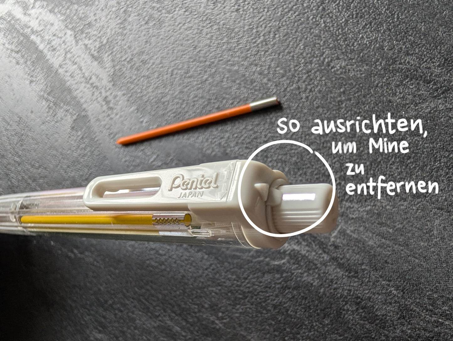 Pentel Art Multi-8: Minenhalter mit 8 Farbstiftminen [Modell XPH804]
