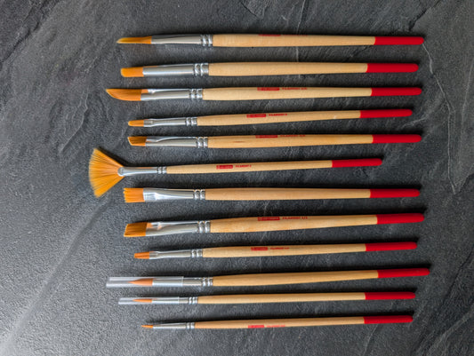 12er Set: Talens art creation Aquarellpinsel, verschiedene Formen