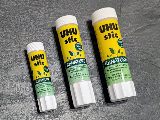 Klebestift: UHU stic ReNATURE, 3 Größen