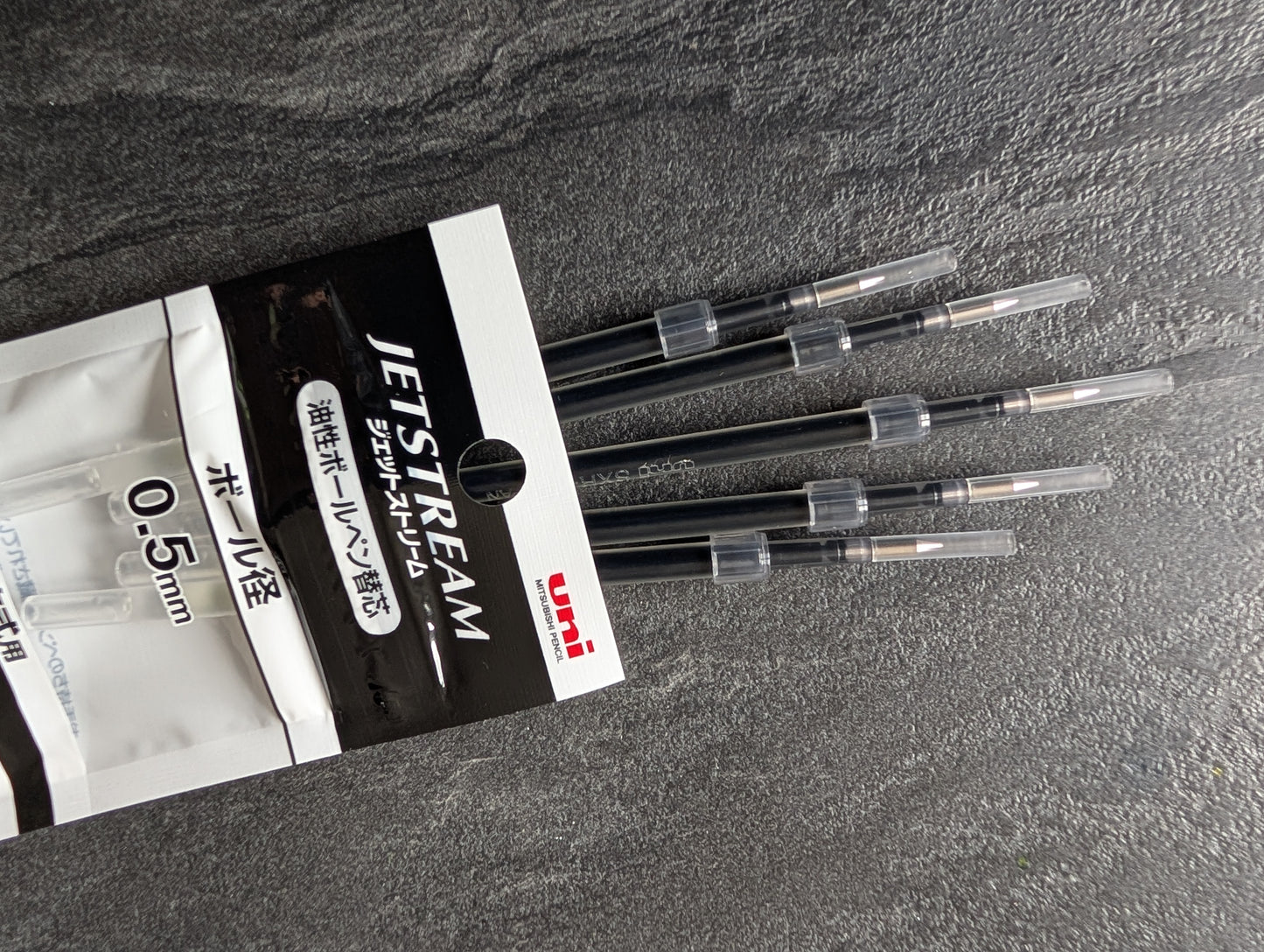 5er Pack: Uniball Jetstream Kugelschreibermine SXR-7 und SXR-5; schwarz