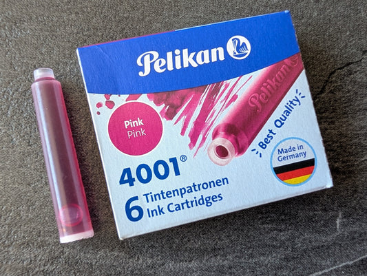 Pelikan 4001® Füllhaltertinte: Pink, Packung Patronen TP/6 oder GPT/5