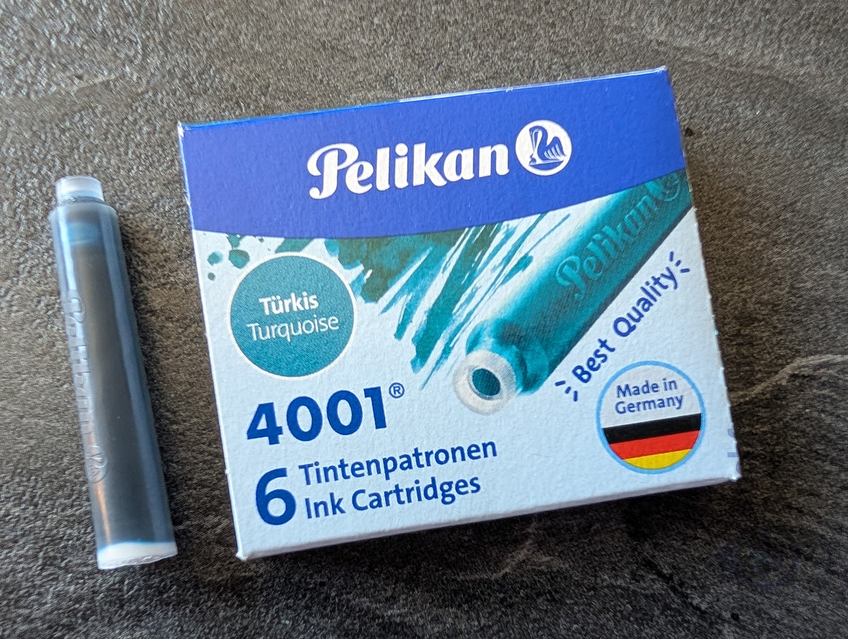 Pelikan 4001® Füllhaltertinte: Türkis, Packung Patronen TP/6 oder GPT/5