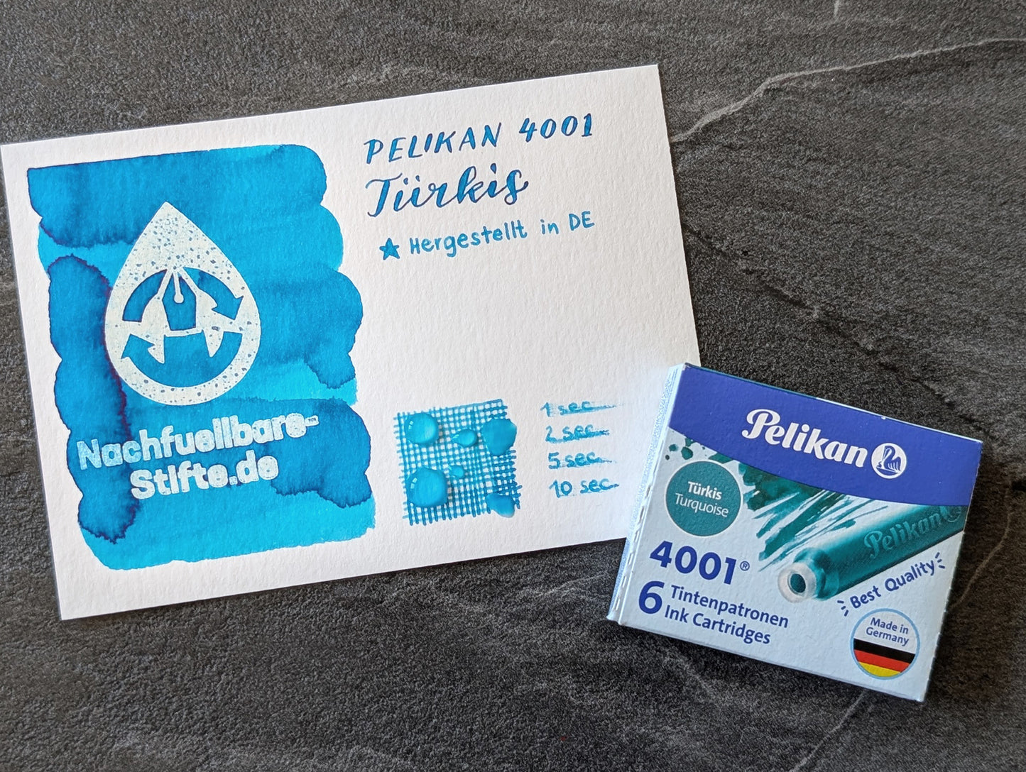 Pelikan 4001® Füllhaltertinte: Türkis, Packung Patronen TP/6 oder GPT/5