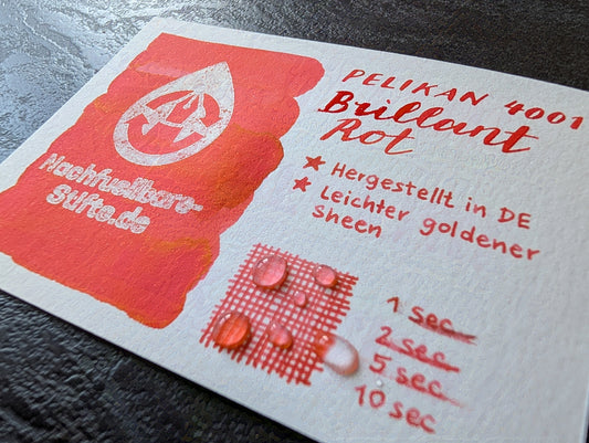 Pelikan 4001® Füllhaltertinte: Brillant Rot, Packung Patronen TP/6 oder GPT/5
