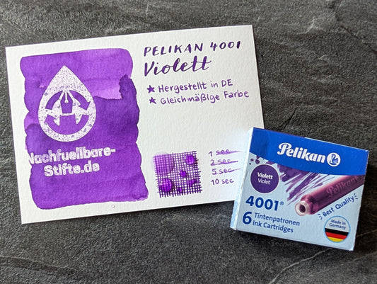 Pelikan 4001® Füllhaltertinte: Violett, Packung Patronen TP/6 oder GPT/5
