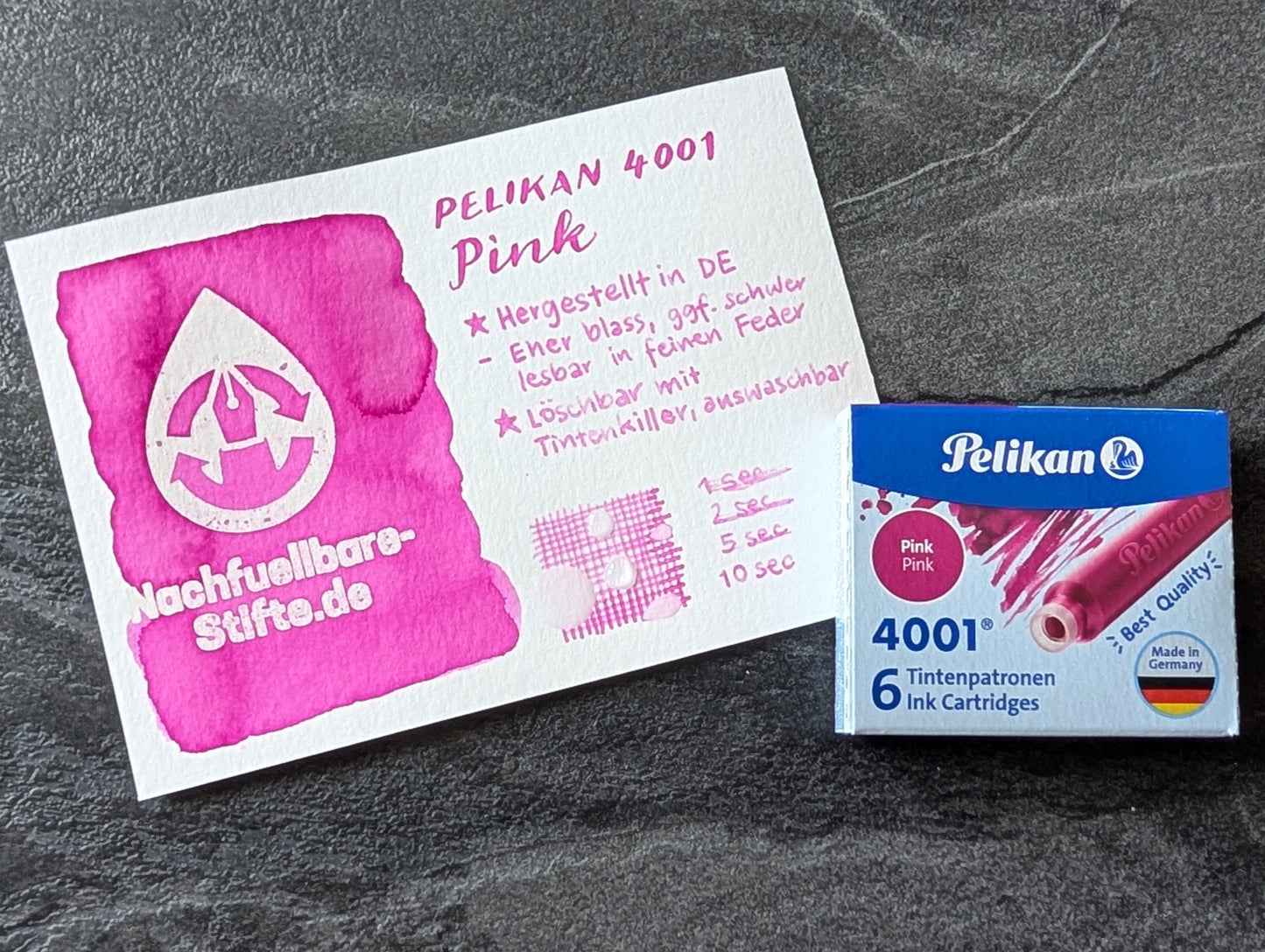 Pelikan 4001® Füllhaltertinte: Pink, Packung Patronen TP/6 oder GPT/5