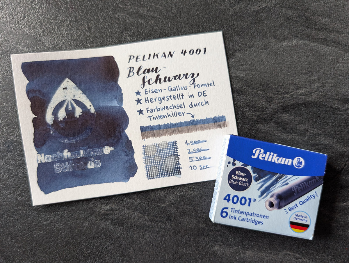 Pelikan 4001® Füllhaltertinte: Blauschwarz, Packung Patronen TP/6 oder GPT/5