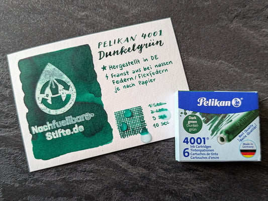 Pelikan 4001® Füllhaltertinte: Dunkelgrün, Packung Patronen TP/6 oder GPT/5