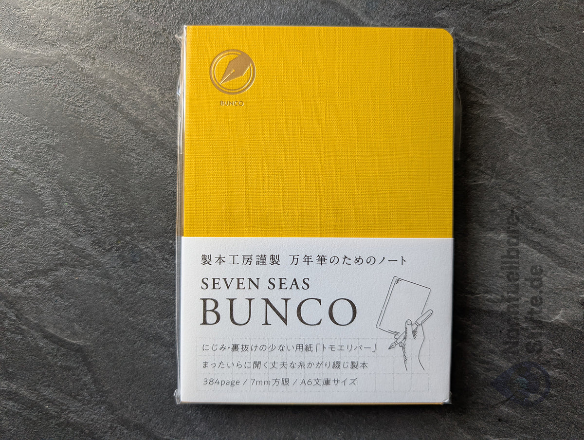 Seven Seas BUNCO DIN A6, Softcover Notizbuch aus Tomoe River Papier, 384 Seiten, von Watanabe Bookbinding
