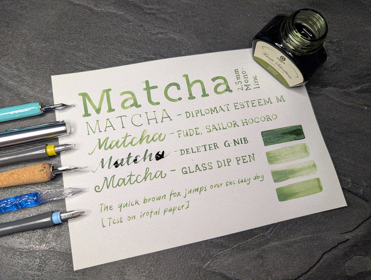 Octopus Fluids: "Matcha" Füllhaltertinte, 30ml Glas, Standardsortiment