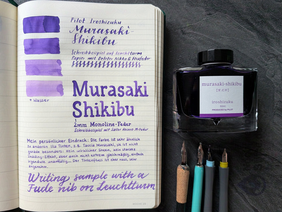 Pilot iroshizuku: Murasaki-shikibu, violette Füllhaltertinte im Glasflacon