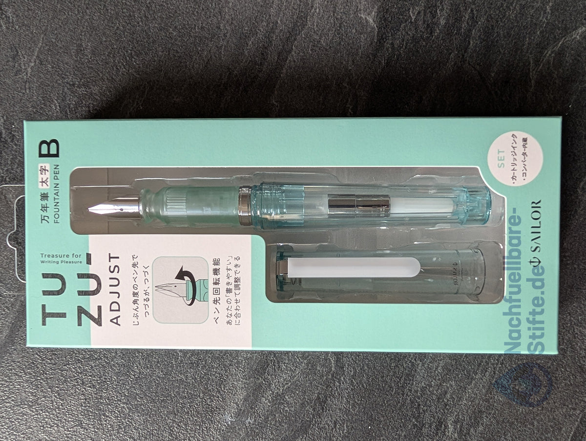 Sailor TUZU ADJUST Glassy Füllhalter, Farbe: Crystal Mint (Limited Edition), grün-türkis transparent, 3 Federstärken