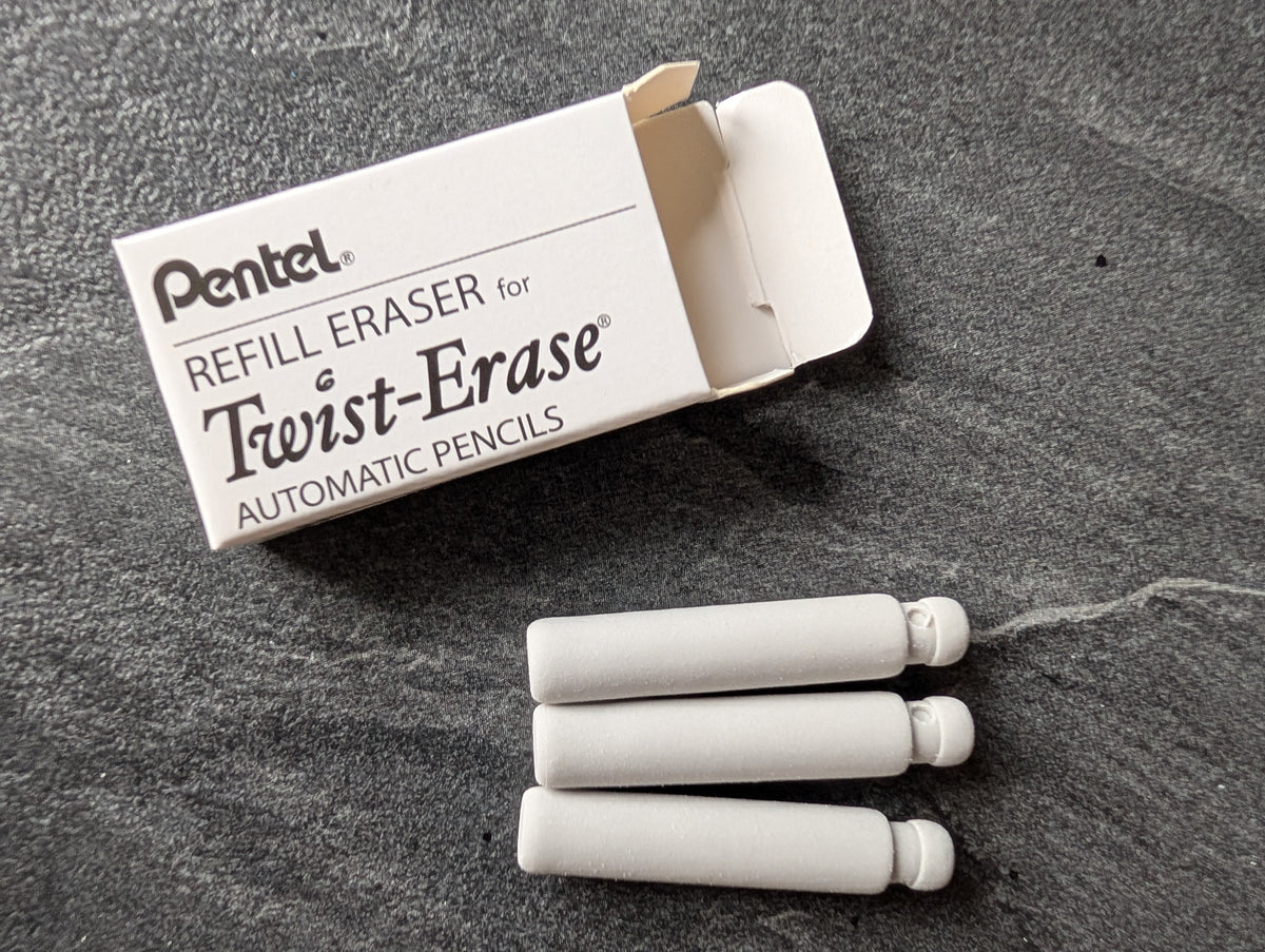 3 Ersatzradierer für Pentel Twist-Erase Druckbleistifte [E10]