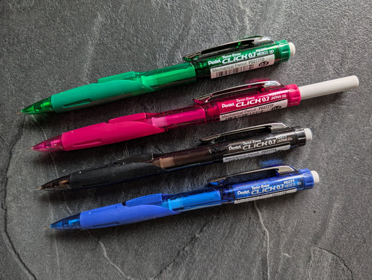 Pentel Twist-Erase Click: Druckbleistift mit seitlichem Knopf & ausfahrbarem Radierer, 0.7mm Variante